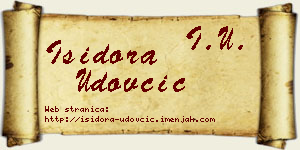 Isidora Udovčić vizit kartica